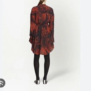 Red and Black Patterned Dress